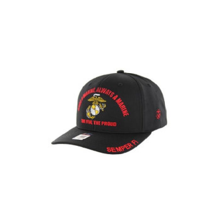 ONCE A MARINE ALWAYS A MARINE BLACK HAT