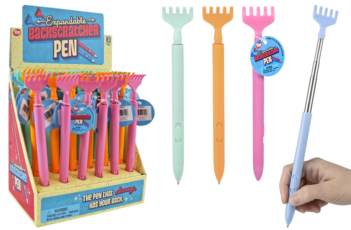 Extendable Back Scratcher with Retractable Pen