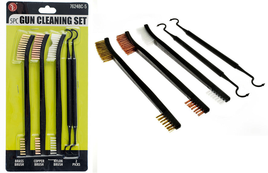 5 Piece Set 7" Gun Rifle Pistol Cleaning Set