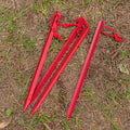 9" Aluminum Single Cut Tent Pegs, Aircraft Grade 6061 Aluminum