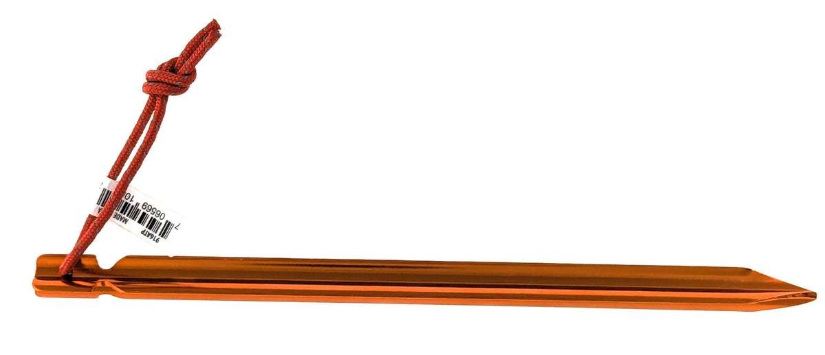 7.5" Aluminum Tent Pegs with Three-Way Cut, Crafted from 7075 Grade Aluminum