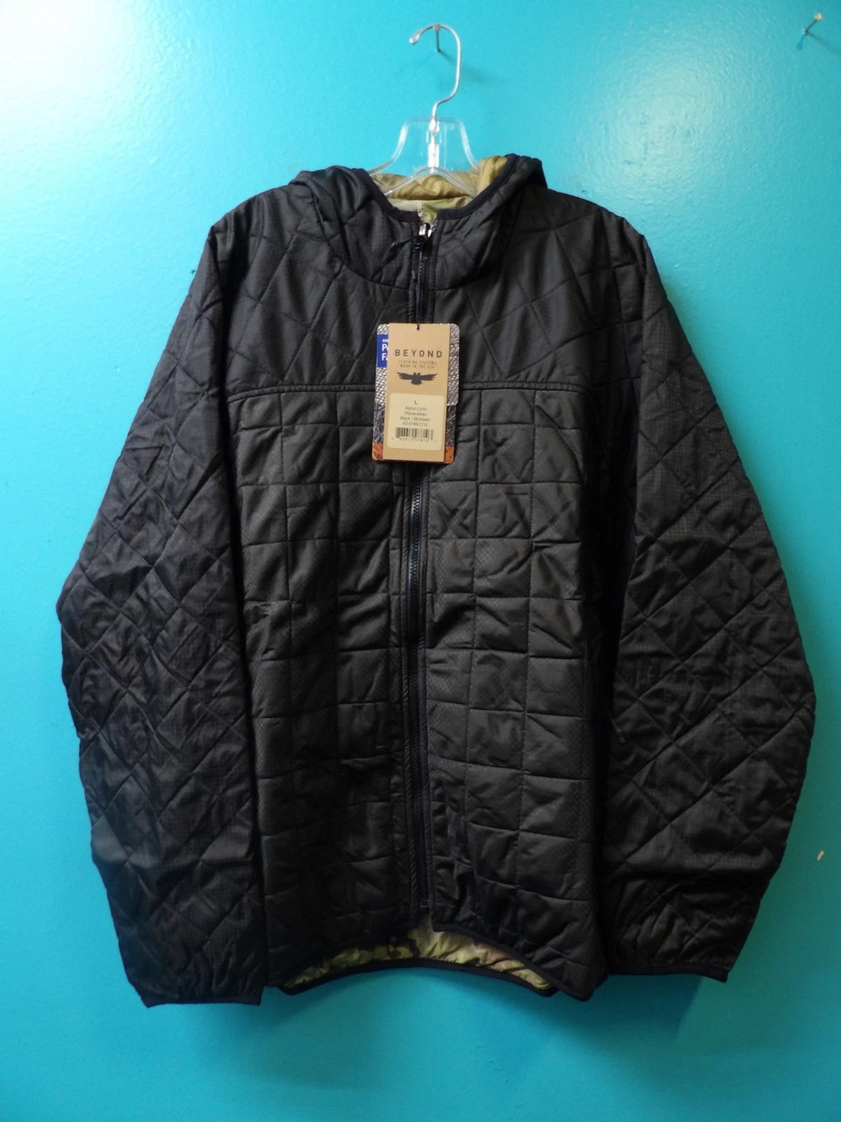 BEYOND CLOTHING ALPHA LOCHI REVERSIBLE BLACK/MULTICAM JACKET LARGE