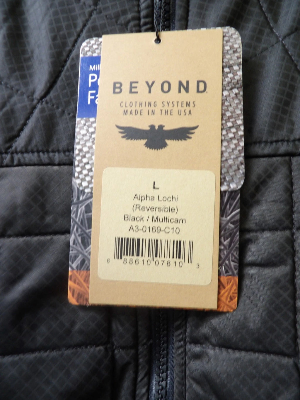 BEYOND CLOTHING ALPHA LOCHI REVERSIBLE BLACK/MULTICAM JACKET LARGE