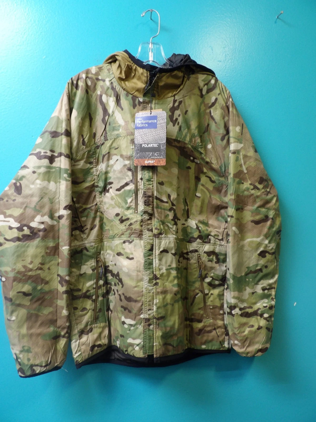 BEYOND CLOTHING ALPHA LOCHI REVERSIBLE BLACK/MULTICAM JACKET LARGE