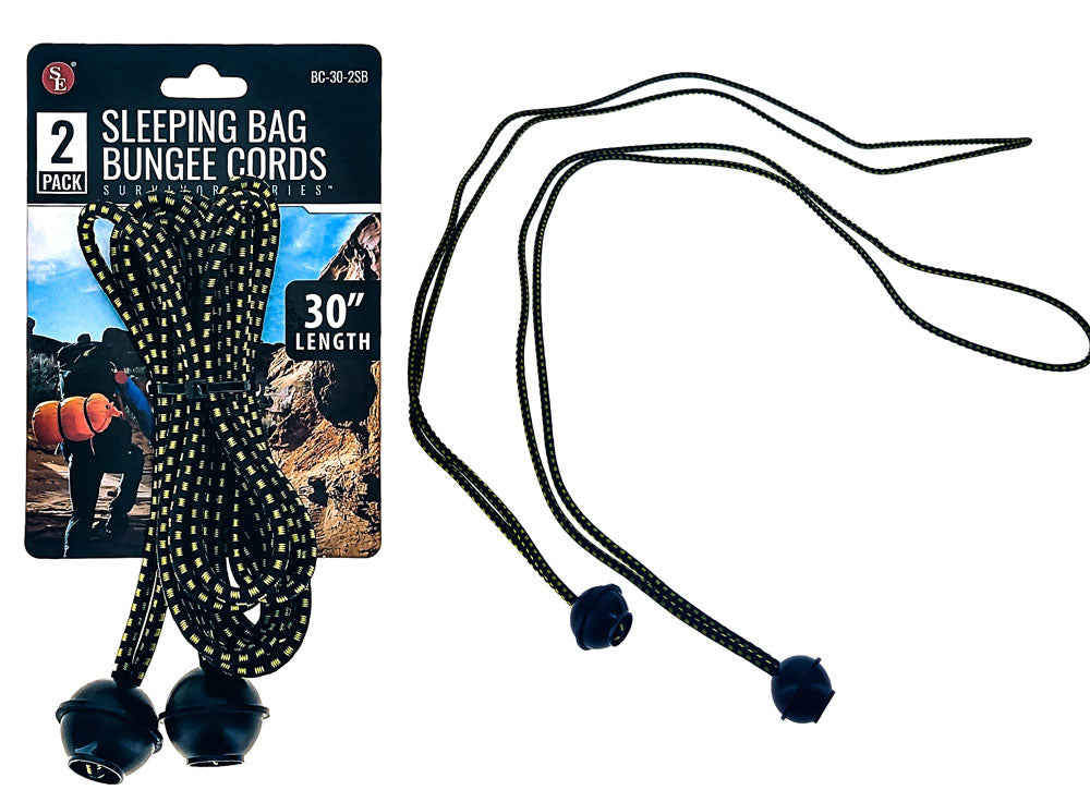 2 Pc Sleeping Bag Bungee Cord Set ( 4MM"x 30" )