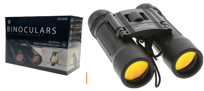 10x25mm Black Binoculars