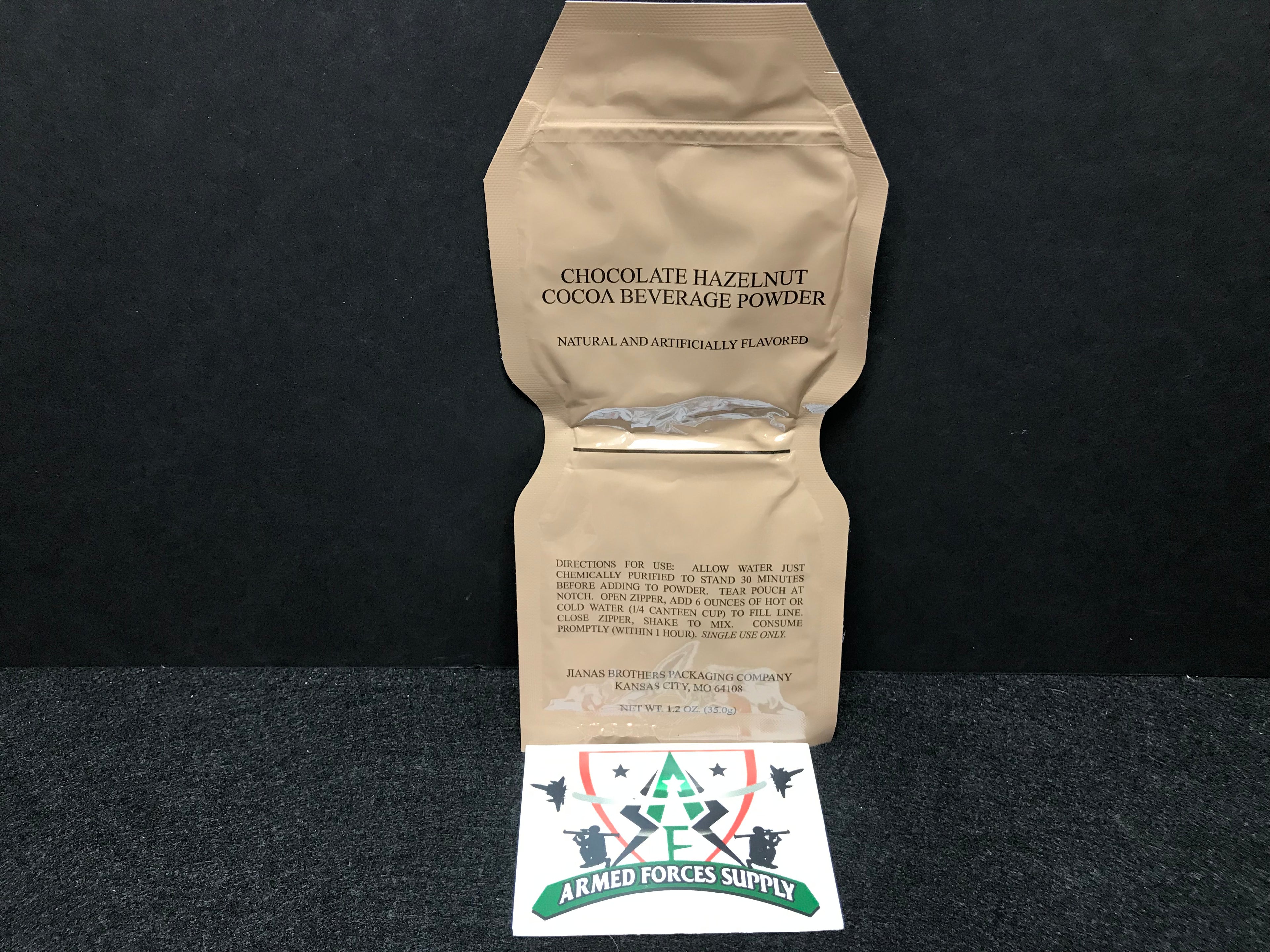 MILITARY MRE CHOCOLATE HAZELNUT COCOA BEVERAGE POWDER DRINK MIX