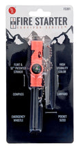 3-IN-1 Flint Fire Starter, Compass & Whistle (2" x 1/4")