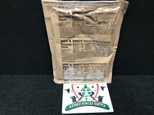 MILITARY MRE BAKED SNACK CRACKERS HOT & SPICY