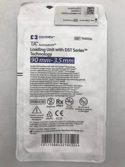 Covidien TA9035L TA Auto-suture Loading Unit with DST Series Technology 90mm-3.5mm