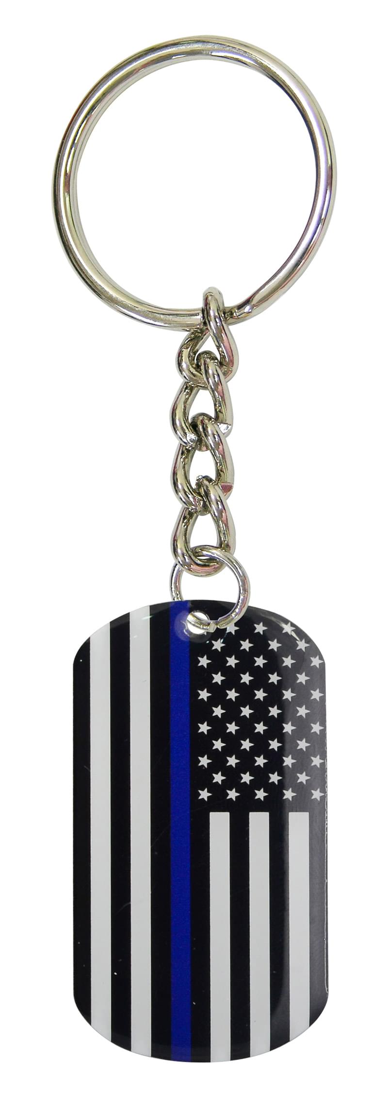 DOGTAG KEYCHAIN U.S FLAG W/COLORED STRIPE
