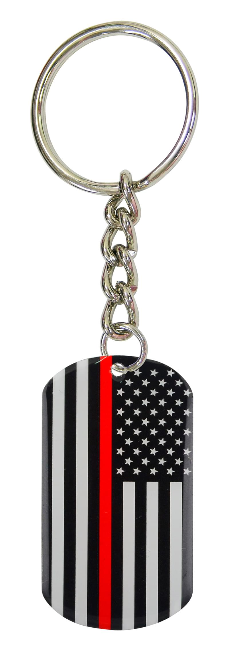 DOGTAG KEYCHAIN U.S FLAG W/COLORED STRIPE