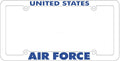 Plastic License Plate Frame U.S. Air Force