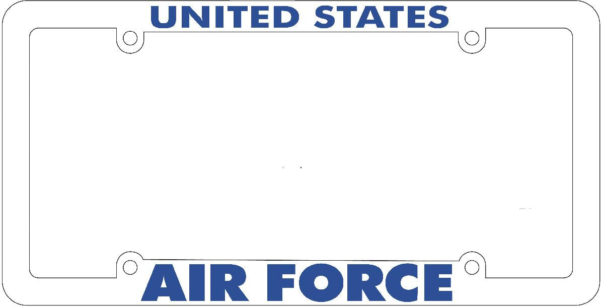 Plastic License Plate Frame U.S. Air Force