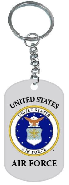 MILITARY EMBLEM DOGTAG KEYCHAIN