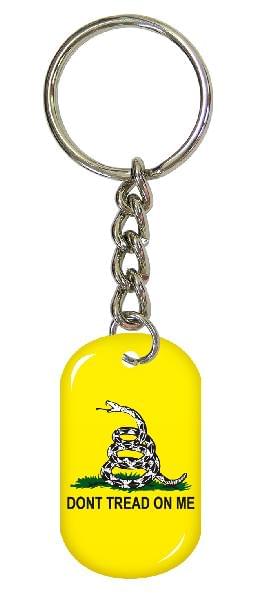 MILITARY EMBLEM DOGTAG KEYCHAIN