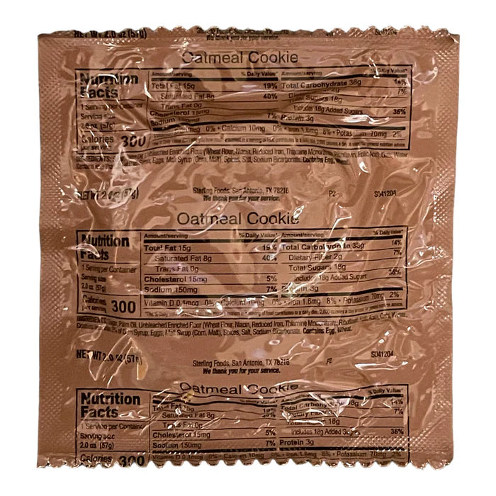 MRE OATMEAL COOKIE