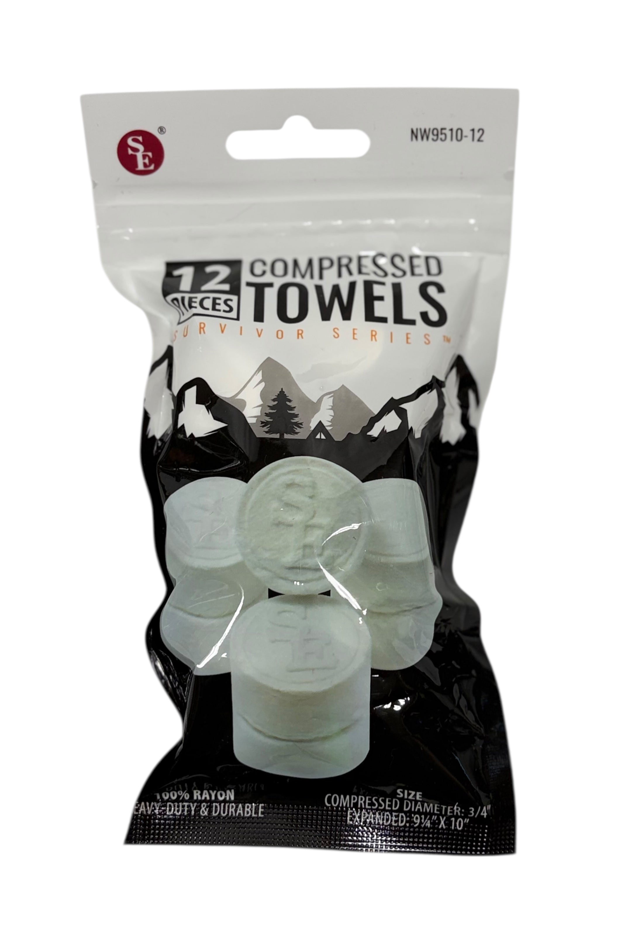 12-Pack Compressed Disposable Towels