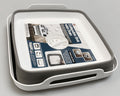 Collapsible White/Grey Sink with Drain (12" x 12")