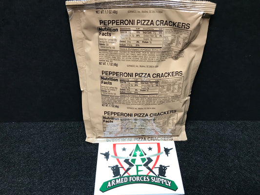 MILITARY MRE PEPPERONI PIZZA CHEESE CRACKERS