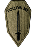 Infantry School "Follow Me" OCP Patch with Fastener
