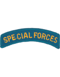 FULL COLOR SPECIAL FORCES TAB YELLOW ON TEAL BLUE