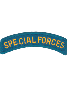FULL COLOR SPECIAL FORCES TAB YELLOW ON TEAL BLUE