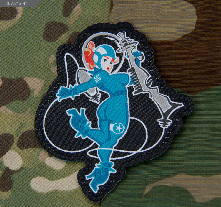 SPACE GIRL PINUP MORALE PATCH
