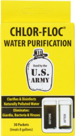 Chlor Floc Military Water Purification Powder Packets