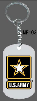 MILITARY EMBLEM DOGTAG KEYCHAIN