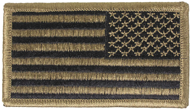Army OCP Reversed Flag Patch with hook closure