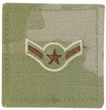 Air Force Embroidered OCP Rank with hook: Airman