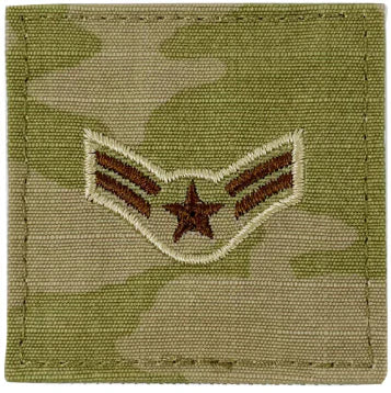 Air Force Embroidered OCP Rank with hook
