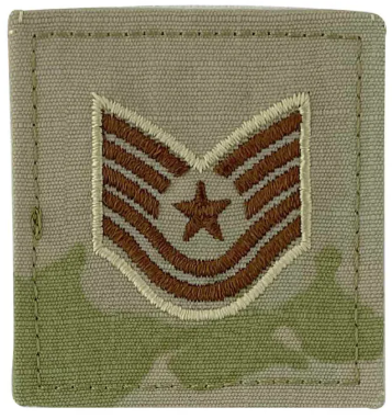 Air Force OCP Embroidered Rank with hook: Technical Sergeant