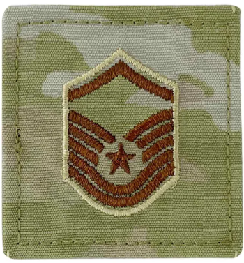 Air Force OCP Embroidered Rank with hook: Master Sergeant
