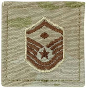Air Force OCP Embroidered Rank with hook: Master Sergeant with Diamond