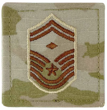 Air Force OCP Embroidered Rank: Senior Master Sergeant with Diamond