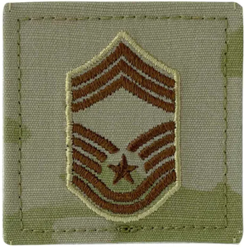 Air Force OCP Embroidered Rank with hook: Chief Master Sergeant