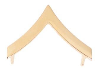 Army Chevron: Private gold plated