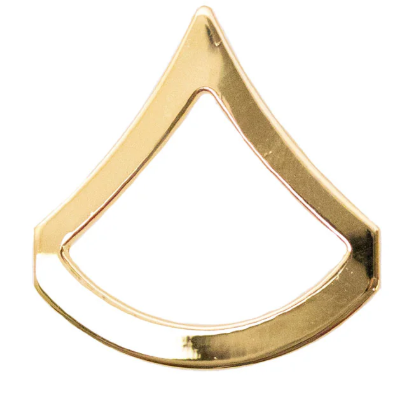 Army Chevron: Private First Class Gold Plated