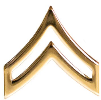 Army Chevron: Corporal Gold Plated