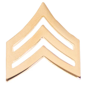 Army Chevron: Sergeant Gold Plated
