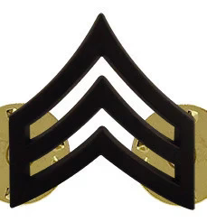 Army Subdue (Black Metal) Chevron Rank Pin