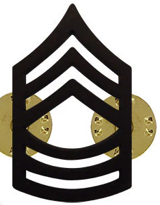 Army Chevron: Master Sergeant - black metal