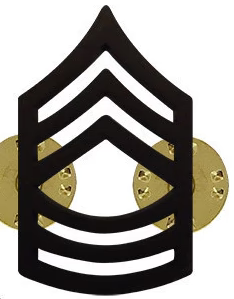 Army Subdue (Black Metal) Chevron Rank Pin