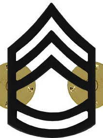 Army Subdue (Black Metal) Chevron Rank Pin