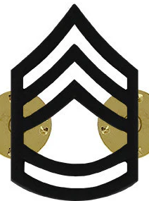 Army Chevron: Sergeant First Class - black metal