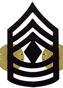 Army Chevron: First Sergeant - black metal