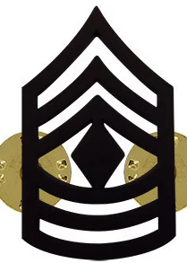 Army Subdue (Black Metal) Chevron Rank Pin