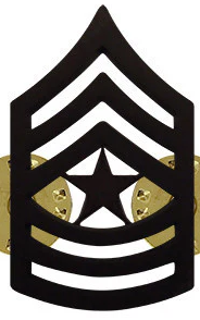 Army Chevron: Sergeant Major - black metal
